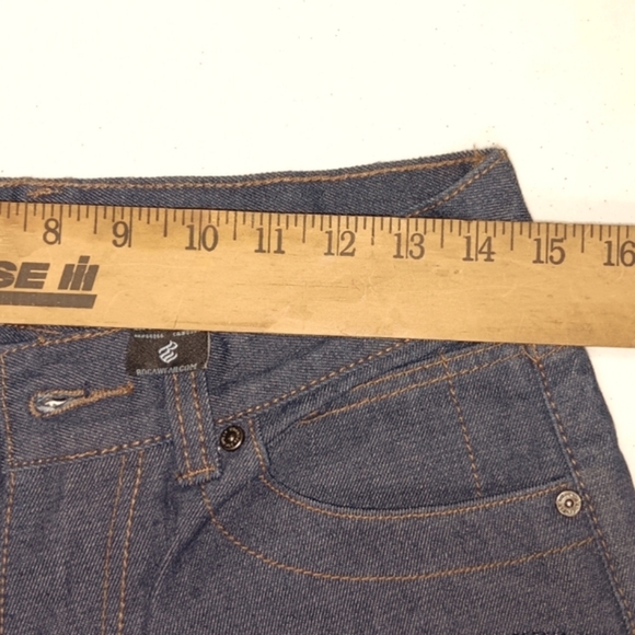 Rocawear Biker Jean Taper Mid Rise Mid Wash Black 8 Pocket Rib Leg Zip Ankle W30 - Picture 6 of 12